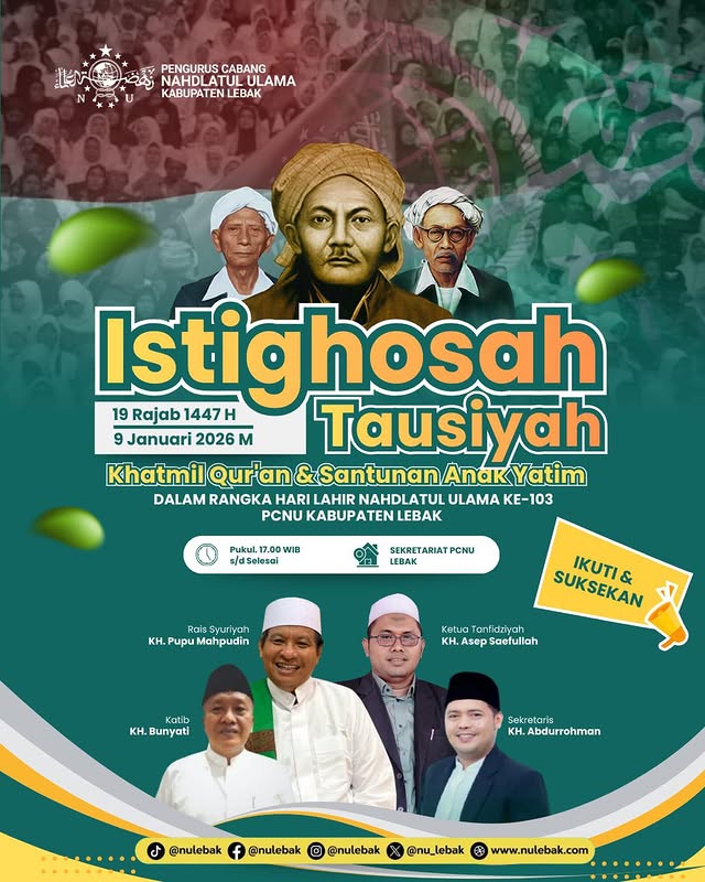 Istighotsah, Taushiyah, Khotmil Qur’an dan Santunan Yatim PCNU Kabupaten Lebak